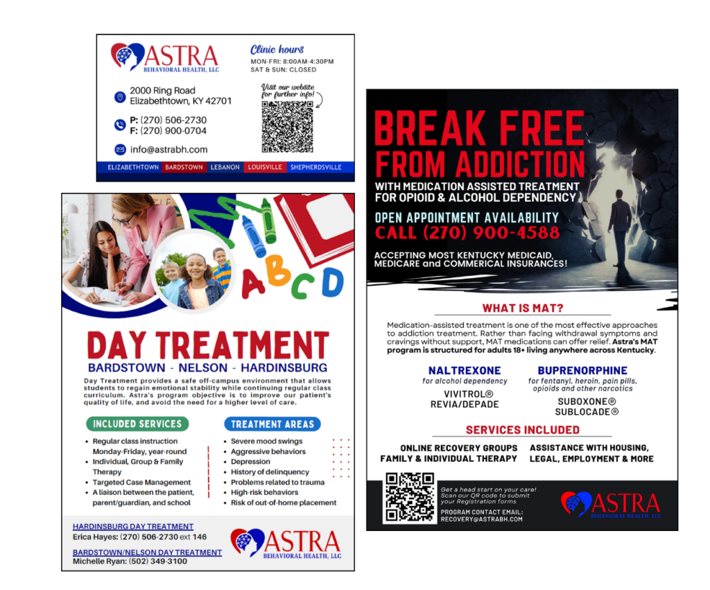 Astra Behavioral Health Marketing Print Designed by Delphinium